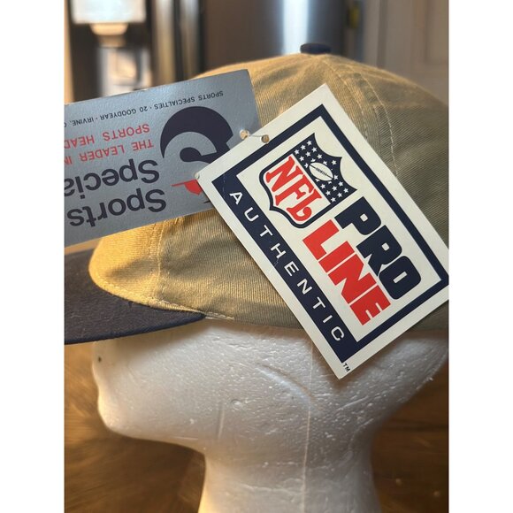 Dallas Cowboys NFL Pro Line Snapback Hat Sports Specialties Tan & Blue - Picture 3 of 11